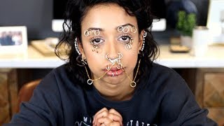 PIERCING MY ENTIRE FACE!! (PAINFUL)