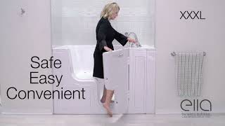 Ella's Bubbles Walk-In Tub's Low Threshold, Easy Entry Makes Bathing Safer