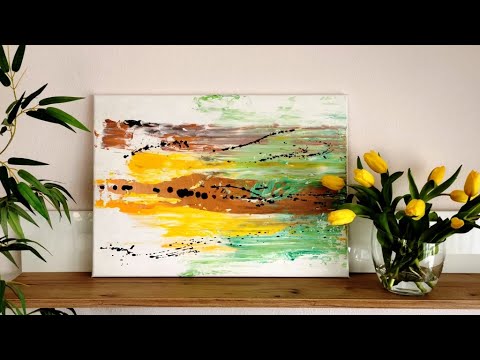 Acryl malen ganz einfach - abstrakt Spontan, für Anfänger - Easy Acrylicpainting for Beginners
