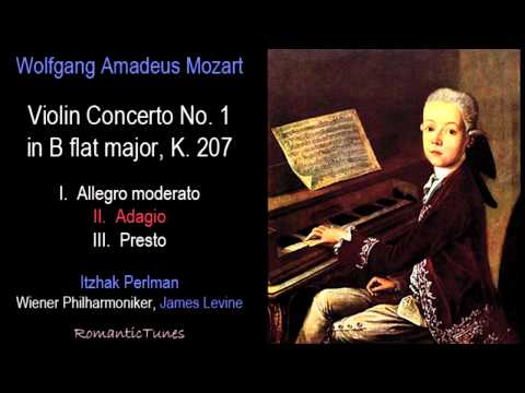 Mozart Violin Concerto No. 1 in B flat major, K. 207; Perlman, Levine, Vienna Phil.