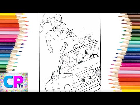 Spiderman Catches his Enemies Coloring Pages/Superhero Coloring/Jim Yosef - Firefly [NCS Release]