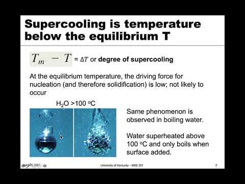 MSE 201 S21 Lecture 36 - Module 4 - Supercooling