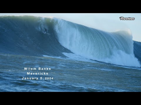 MAVERICKS  Drop of the Day - WILEM BANKS 1/5/24 #surf #mavericks #wilembanks #powerlinesproductions