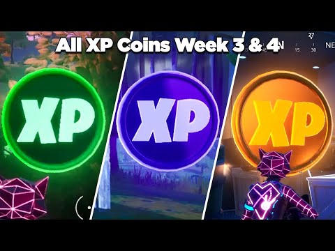 All XP Coins Location Guide - Fortnite Week 3 & 4 (All Green, Purple & Gold XP Coins)