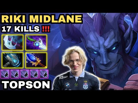 🔥 TOPSON Riki Midlane Highlights 7.34 🔥 17 KILLS Meteor Hammer 1st ITEM - Dota 2