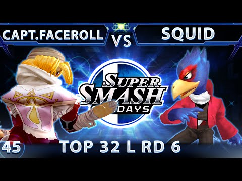 SSS 45 - IX Captain Faceroll (Sheik) Vs. Squid (Falco) SSBM Top 32 Losers Round 6 - Smash Melee