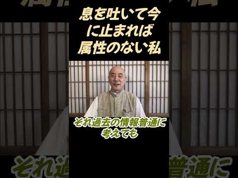 仏教学科 息を吐いて今に止まれば、属性のない体験としての私がいる＃切り抜き＃影山教俊#仏教＃瞑想＃マインドフルネス＃ヨガ＃健康