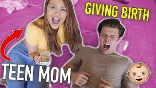 Trying Labor Pain Simulator With TEEN MOM (Allie Brooke) | Brian Redmon