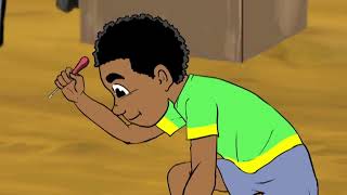 Jabu is trying to play a ball game on his own, and it's not working.