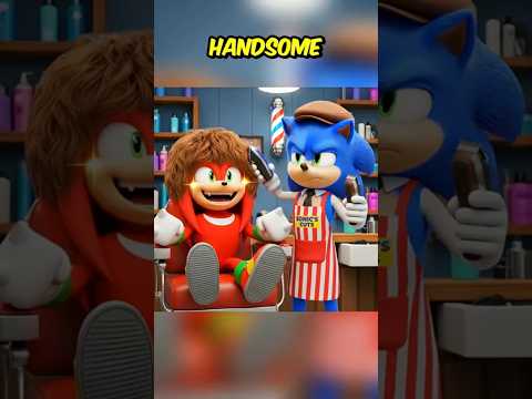 SONIC Teaches KNUCKLES a LESSON! 💈💪 #sonic #funny