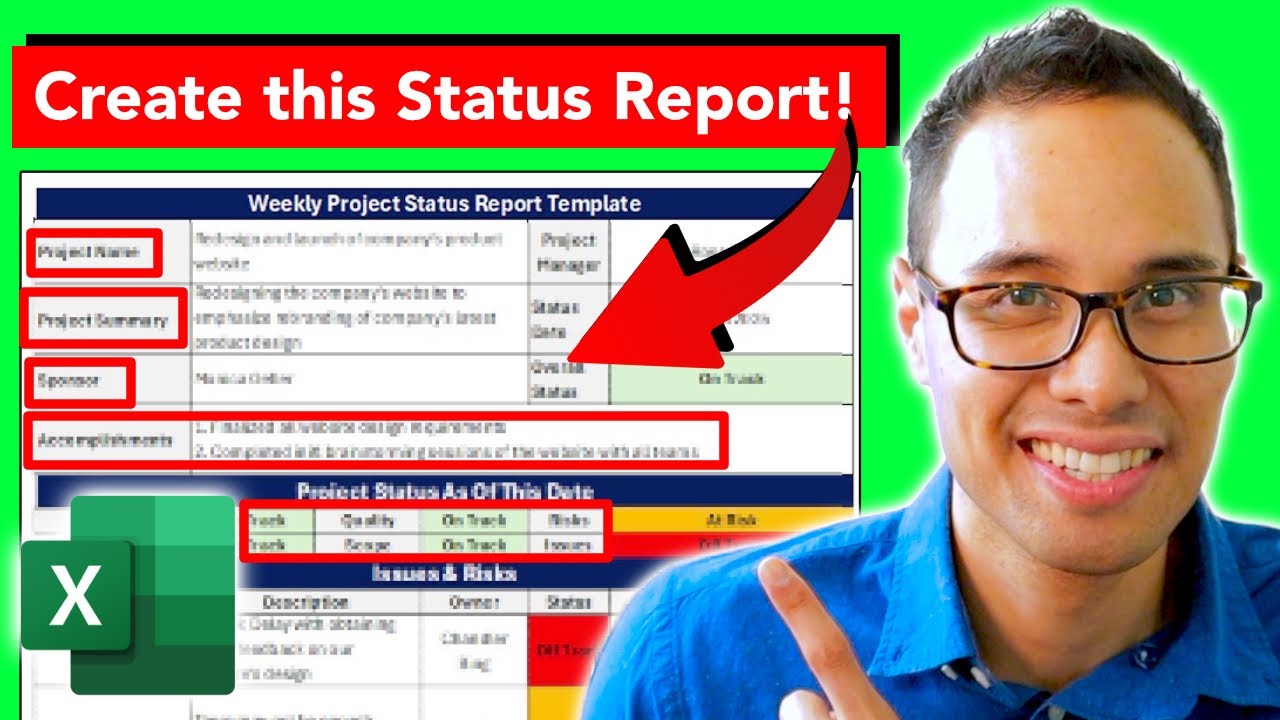 EASILY Make a Weekly Project Status Report Template in Excel