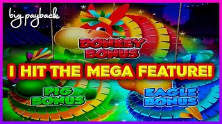 I HIT THE MEGA FEATURE! Mariachi Party Slots - TRIPLE BONUS!