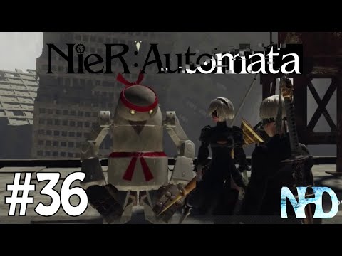 Let's Play Nier Automata [9S] (pt36) Robo Dojo, Father Servo's last battles