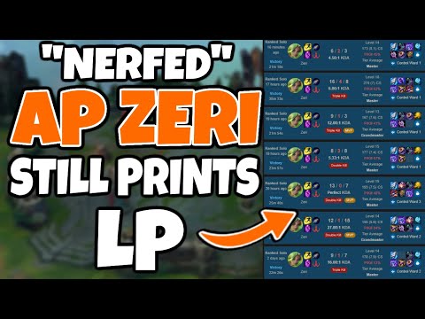 I'm still PRINTING LP with AP ZERI even AFTER THE NERFS | Challenger Zeri Mid | 12.12