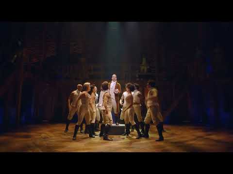 Hamilton - The Musical, Broadway show on stage. Lyrics for the opening song