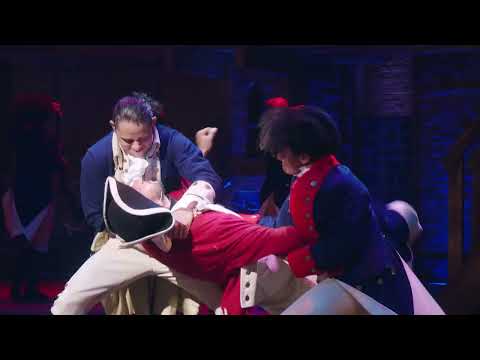 Hamilton - The Musical, Broadway show on stage. Lyrics for the opening song