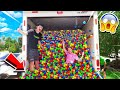PUTTING 50 000 BALL PIT BALLS IN A MOVING TRUCK