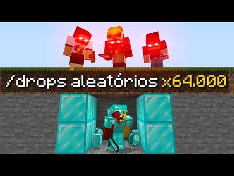 3 CAÇADORES vs 1 SPEEDRUNNER com DROPS ALEATÓRIOS E MULTIPLICADOS NO MINECRAFT
