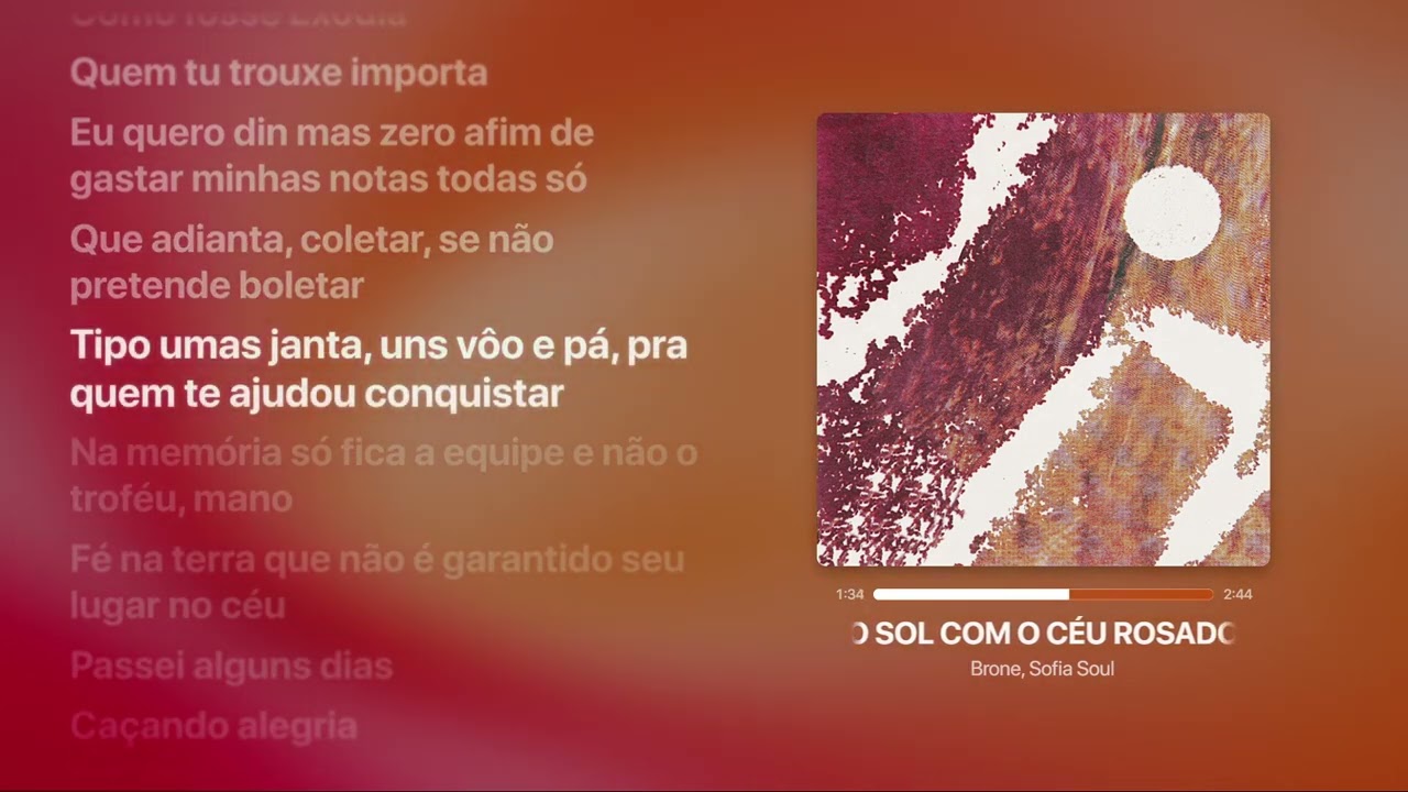 Brone, Sofia Soul - Pôr do sol com o céu rosado [Letra]