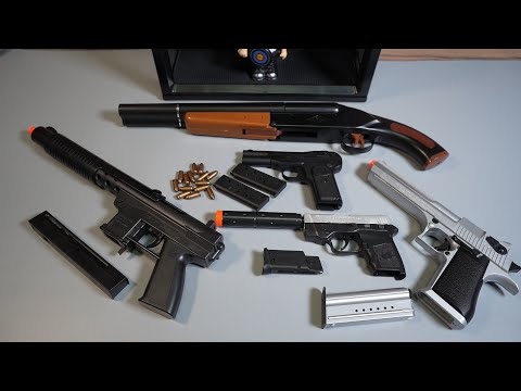 Airsoft Gun- Toy Gun shooting- Tec-9 - Double Barrel Shotgun - IMI Desert Eagle - REALISTIC TOY GUNS