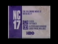 HBO NC 17 Rating Bumper 1992 Very Rare