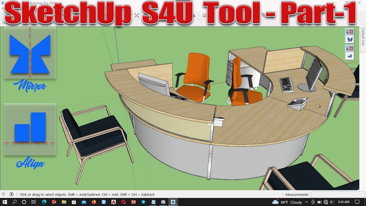 How to Use S4U Mirror & S4U Align Tools in SketchUp