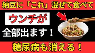 納豆に「コレ」を混ぜるだけ！納豆に混ぜると、健康効果が20倍アップ。腸が若返り老廃物を排出する食べ物5選※糖尿病・血糖値・便通改善【食で長生き】