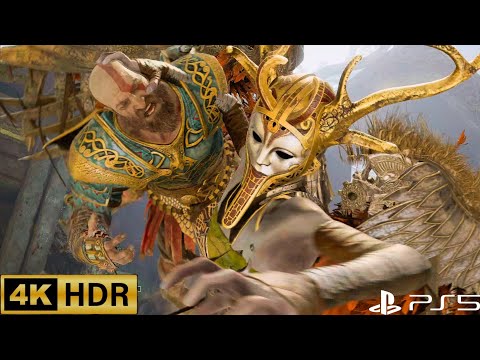God of War - Rota Valkyrie Boss Fight | PS5 [4K HDR] Gameplay 