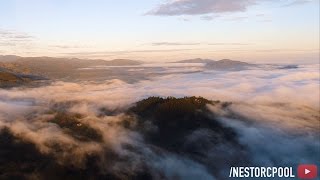 Volando Sobre Nubes De Neblina En Jarabacoa Al Amancer 4k