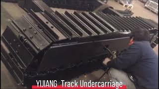 60 ton Mobile crusher crawler steel track undercarriage youtube video