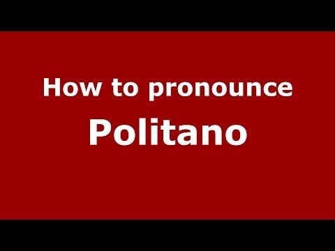 How to pronounce Politano (Italian/Italy) - PronounceNames.com