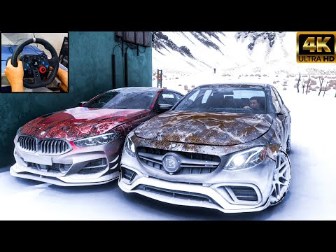 Rebuilding  Mercedes Brabus 800  E63 S & BMW M8 Coupe | Forza horizon 5 | Steering Wheel gameplay