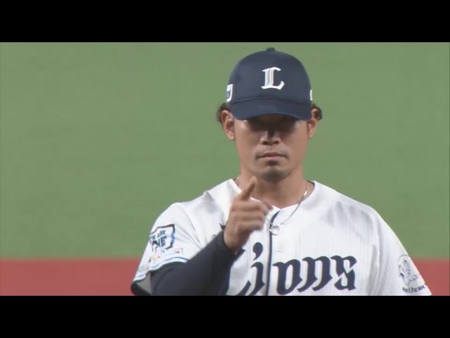 【9回表】最後は直球で見逃し三振!! ライオンズ・田村伊知郎 今季初セーブを挙げる!! 2023年9月20日 埼玉西武ライオンズ 対 北海道日本ハムファイターズ