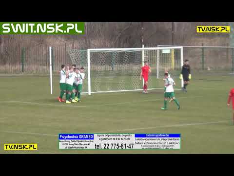 tv.nsk.pl 2019-03-24 MKS Świt II Nowy Dwór Maz. - Escola Varsovia Warszawa 4:1 (1:0) Cuch 1:0