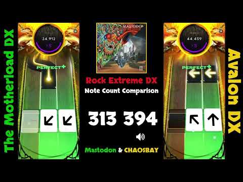 [Beatstar] The Motherload DX vs Avalon DX - Note Count & Chart Comparison