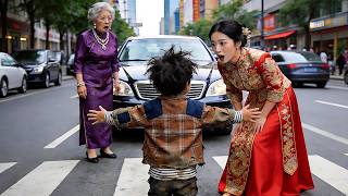 Niño mendigo finge choque a coche nupcial, CEO bondadosa lo adopta... trae suerte y salva empresa!