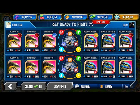 INDORAPTOR vs INDORAPTOR GEN 2 | JURASSIC WORLD THE GAME