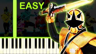 EVERYDAY FUN SONG | POWER RANGERS SUPER SAMURAI - EASY Piano Tutorial