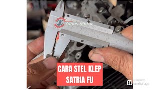 How to adjust the valve clearance shim on a Suzuki Satria FU