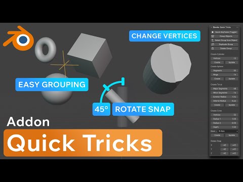 Blender Quick Tricks Addon V1 - Speed up your workflow