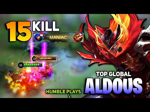 MANIAC! Aldous Late Game Monster [ Top Global Aldous Best Build 2021 ] By Humble Plays - MLBB