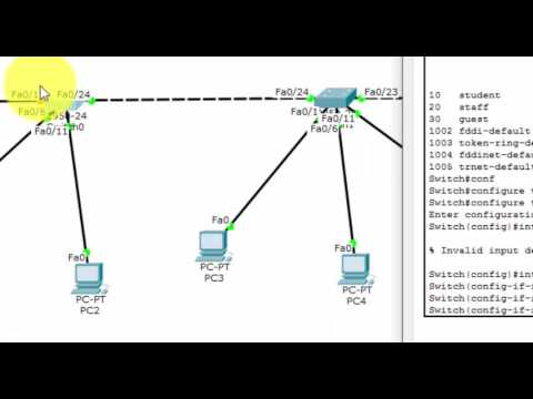 شرح كيفيه عمل Vlan باستخدام برنامج Cisco Packet Tracer
