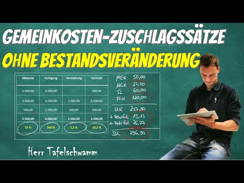 Calculation of overhead rates using cost center accounting - example calculation with special dir...
