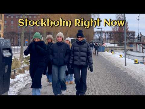 Stockholm Today | A Real-Time Winter Walk (4K)
