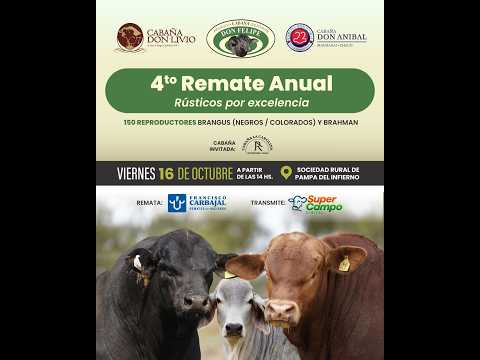 4° REMATE ANUAL RÚSTICOS POR EXELENCIA, SOC. RURAL DE PAMPA DEL INFIERNO - CHACO