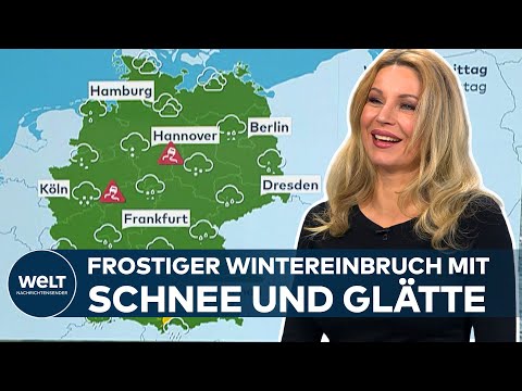 WETTERCHOAS IN DEUTSCHLAND: Schnee & Glätte im Norden, Plusgrade im Südwesten | Wetteraussichten
