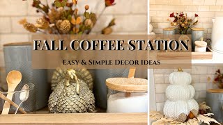 Easy & Simple Decor Ideas to Add Fall to Your Kitchen | Fall 2024 Coffee Station