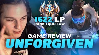 UNFORGIVEN ADC 1600LP EUW LUCIAN vs XAYAH - GAME PRO REVIEW