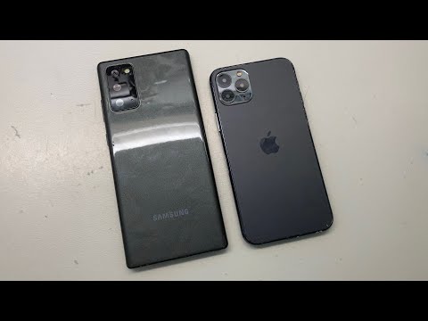 Galaxy Note 20 vs IPhone 11 Pro drop test [clone]