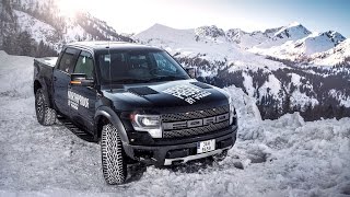 preview picture of video 'Ford Raptor 6,2L on Nokian Hakkapeliitta LT2 snow fun'